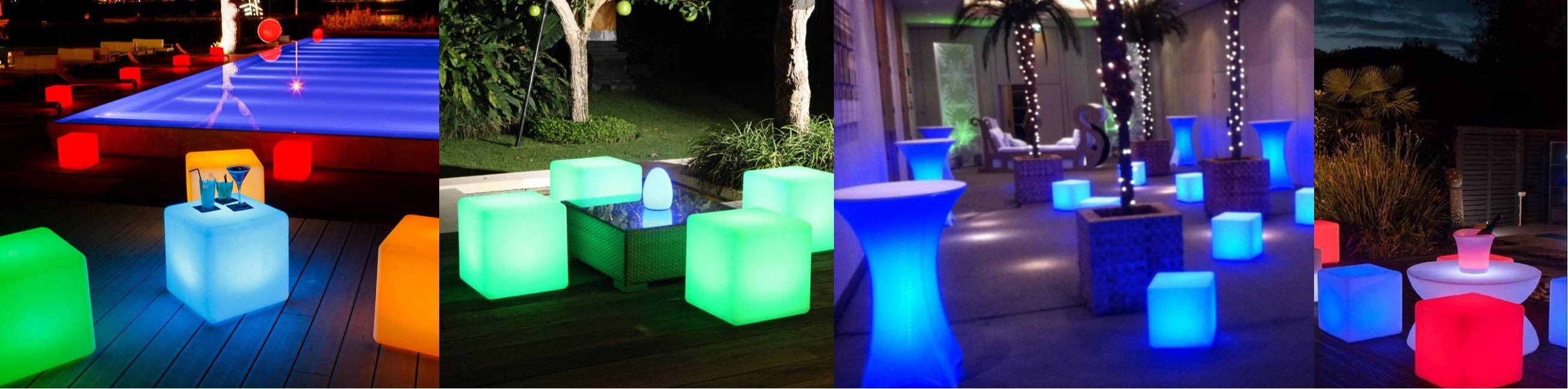 Outdoor LED glow party patio furniture in Long Island and New York City