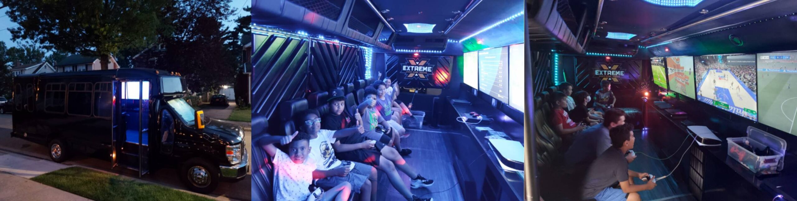 Luxury video game bus in Long Island and New York City